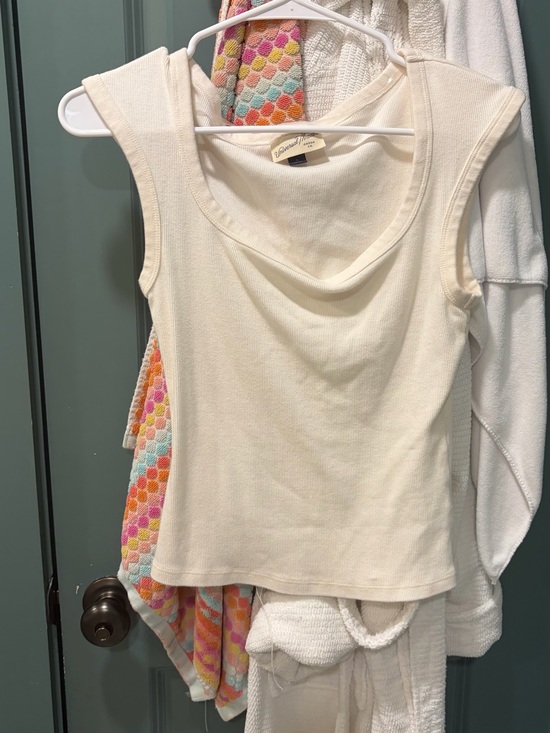 Universal Thread Tops - Universal Thread Cream Cap Sleeve Square Neck Top